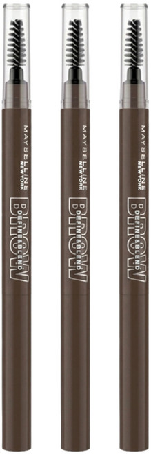 MAYBELLINE 媚比琳 台灣公司貨 武士道塑型眉筆 0.16g, 灰棕色, 3支
