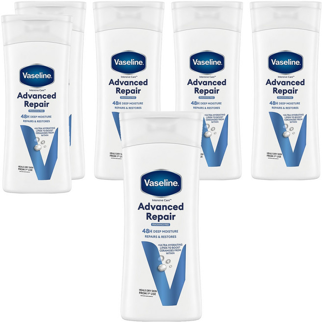 Vaseline 凡士林 潤膚乳液 修護無香, 6瓶, 200ml