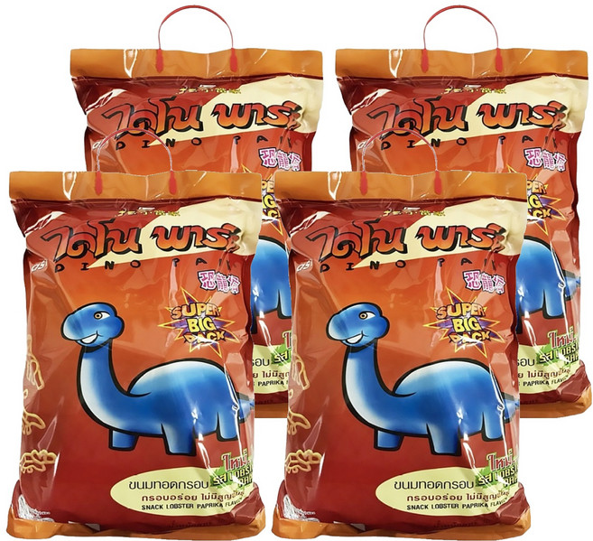 DINO PARK 恐龍谷 大恐龍餅乾家庭號大包裝-鮮蝦( 6包/袋), 300g, 4袋