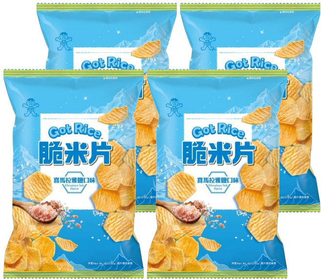 Want Want 旺旺 Got Rice 脆米片喜馬拉雅鹽口味, 60g, 4包