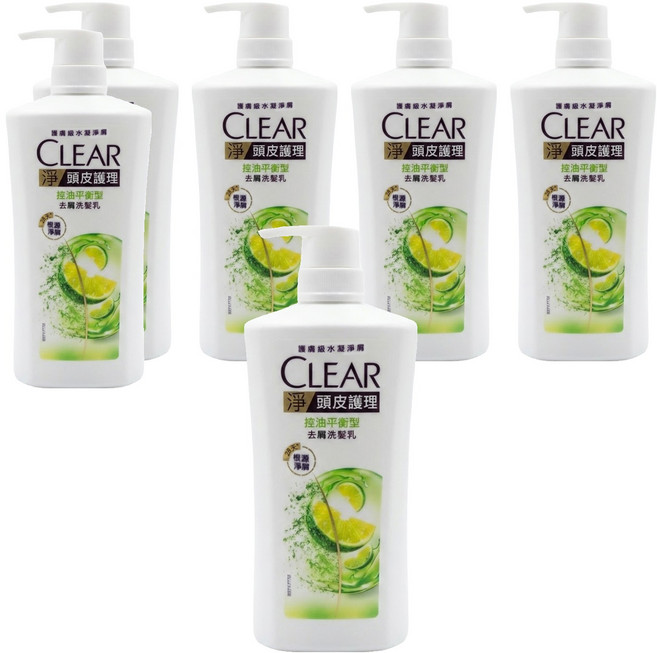 CLEAR 淨 洗髮乳 控油平衡型, 750ml, 6瓶