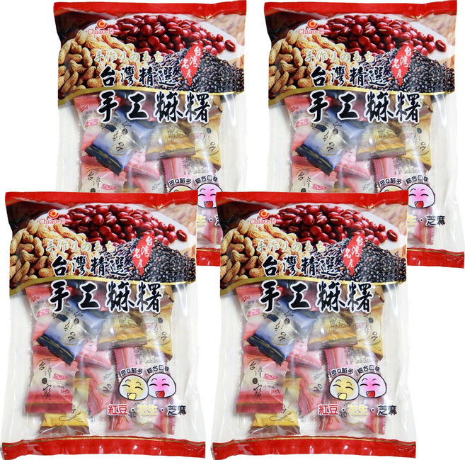 Chiao-E 巧益 綜合麻糬 紅豆 + 花生 + 芝麻 全素, 270g, 4袋