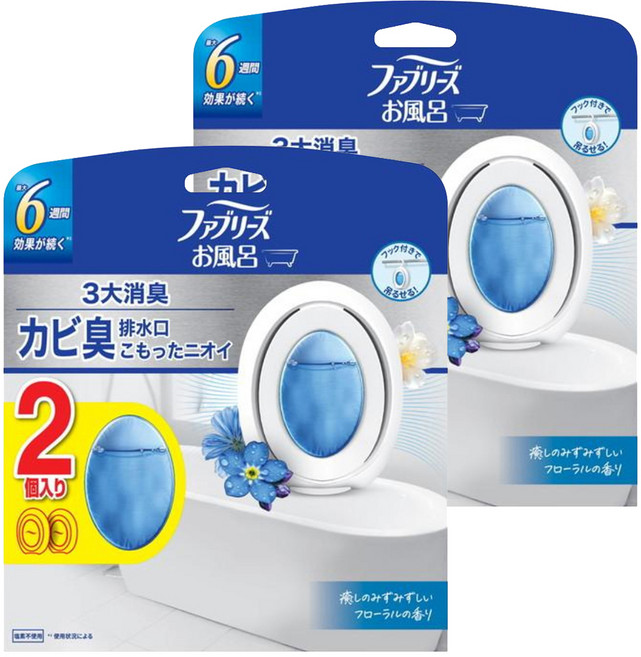 febreze 風倍清 日本原裝進口 廁所消臭芳香劑2件組, 2套, 14ml, 水潤花香