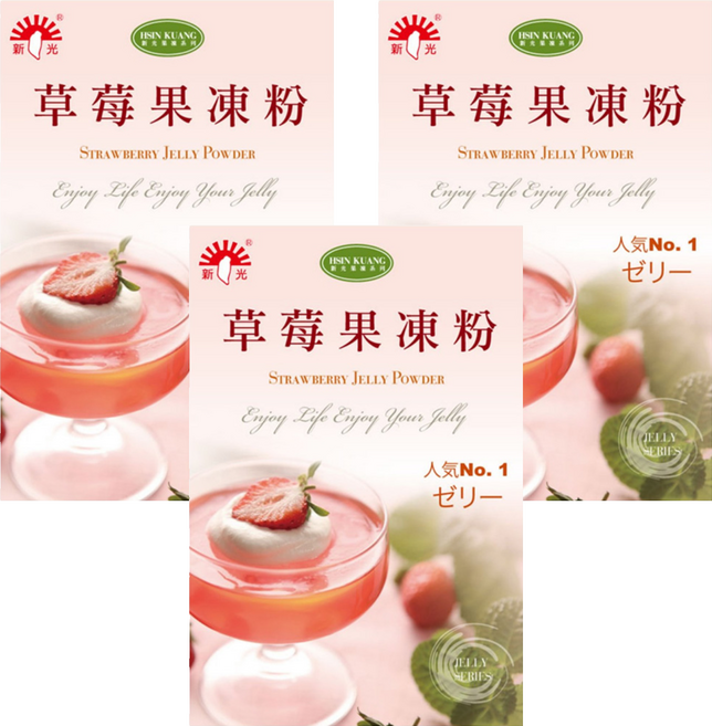 新光洋菜 草莓風味果凍粉, 1kg, 3盒