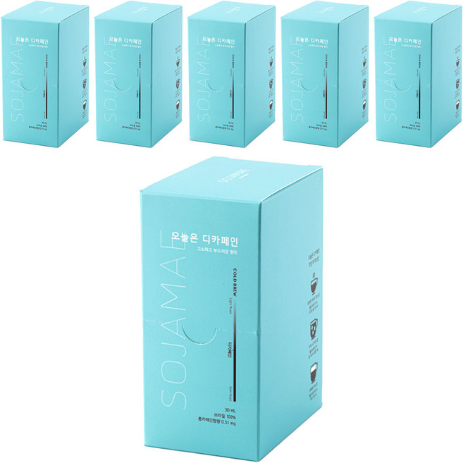 Sojamae 低咖啡因冷萃咖啡液, 10包, 6盒, 30ml