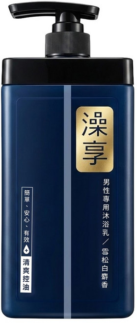 澡享 男性專用沐浴乳 雪松白麝香, 1kg, 1瓶