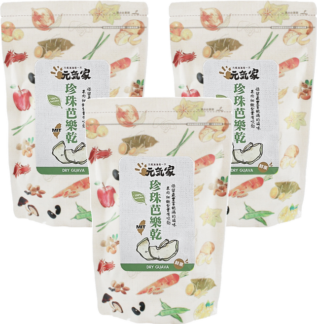 元氣家 珍珠芭樂乾, 200g, 3包