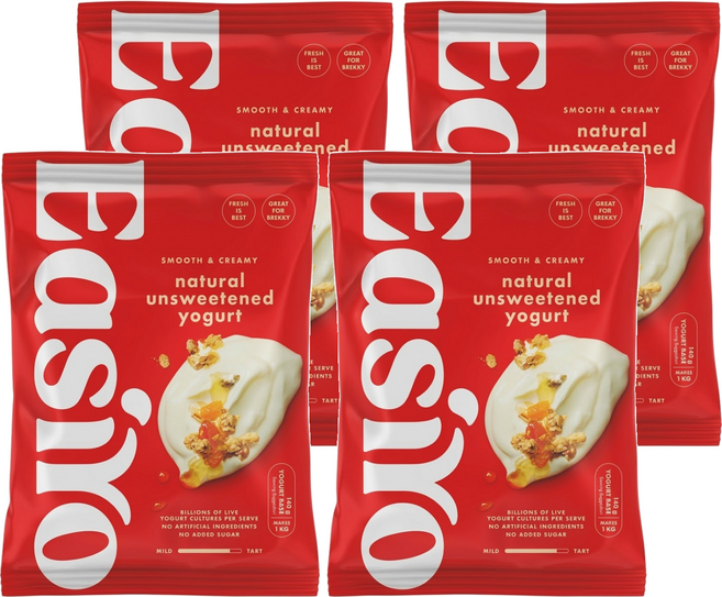 EasiYo 優格粉 原味, 140g, 1包, 4包
