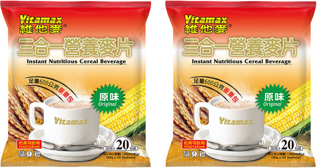 Vitamax 維他麥 三合一麥片 原味, 600g, 2袋
