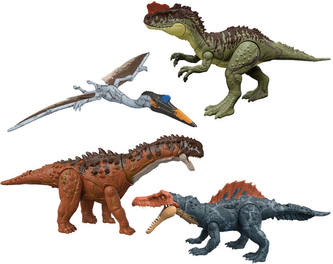 JURASSIC WORLD 侏羅紀世界 狂野動作恐龍公仔 隨機出貨, 1個
