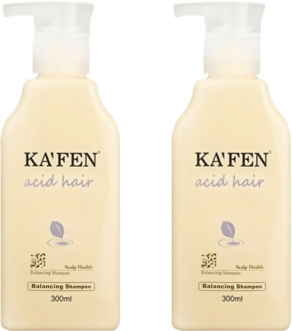 KA'FEN 卡氛 亞希朵 酸蛋白 低敏控油洗髮精, 300ml, 2瓶