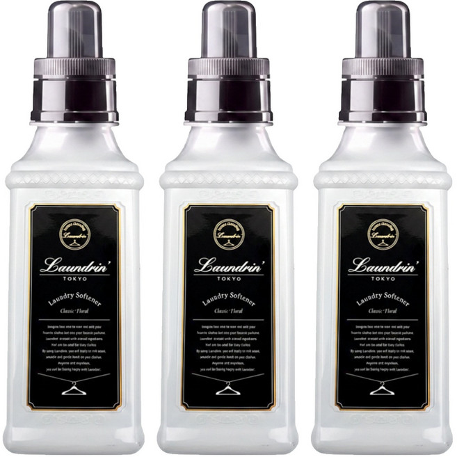 Laundrin' 朗德林 香水柔軟精, 經典花香, 600ml, 3瓶