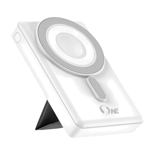 o-one 無線磁吸行動電源 10000mAh, ONE-PH15, 珍珠白