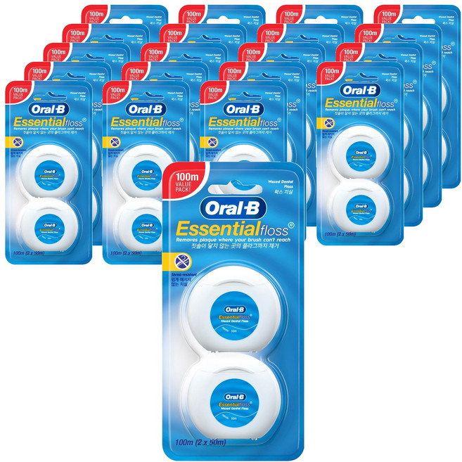 Oral-B 歐樂B 含蠟牙線, 50m, 2入, 20個