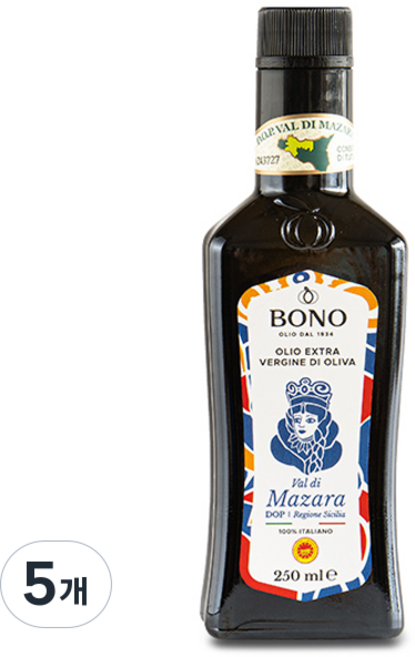 BONOLIO DOP 馬薩拉產區特級初榨橄欖油, 5個, 250ml