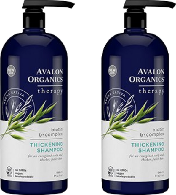AVALON ORGANICS 湛藍B群健髮精油洗髮精, 946ml, 2瓶