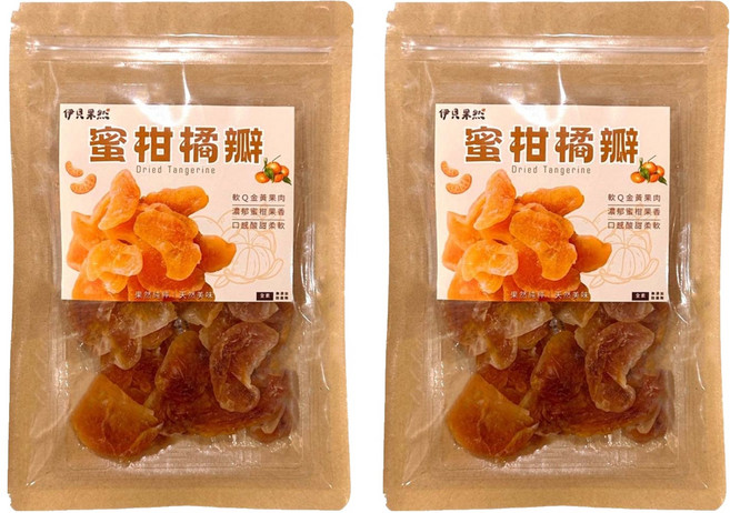 伊貝果然 蜜柑橘瓣, 2個, 120g