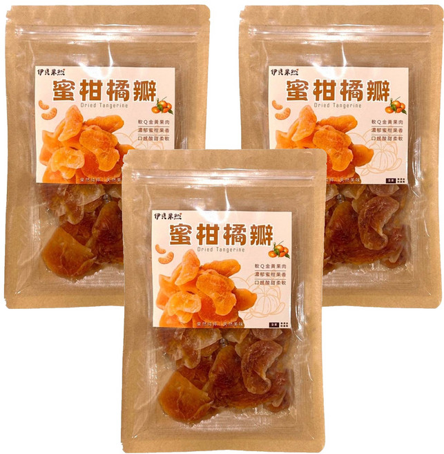 伊貝果然 蜜柑橘瓣, 3個, 120g