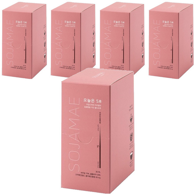 Sojamae 冷萃咖啡沖泡包, 30ml, 10包, 5盒