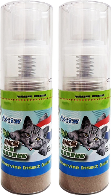 A star 超能喵細粉, 2瓶, 35ml, 木天蓼蟲癭果實