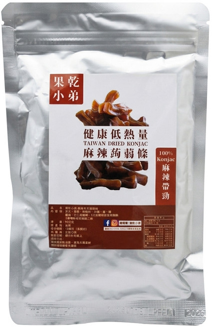 果乾小弟 麻辣寒天蒟蒻條, 90g, 1包