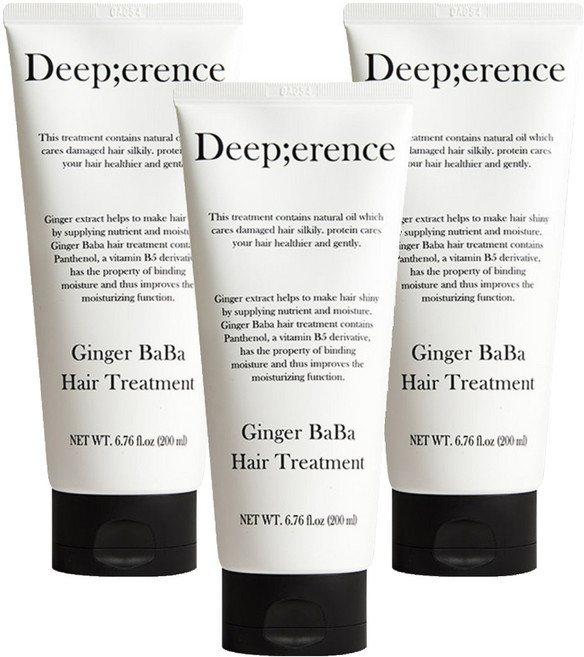 Deep erence 柔順頂級生薑護髮素, 200ml, 3條