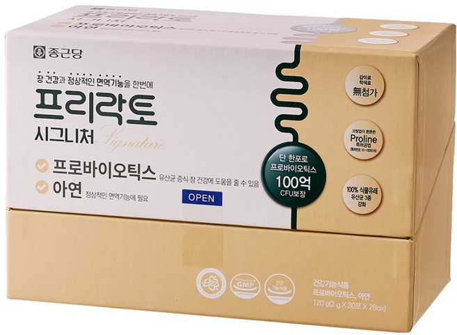 Chong Kun Dang 鍾根堂 Pharm PRELACTO 經典鋅乳酸菌 60入, 1個, 120g