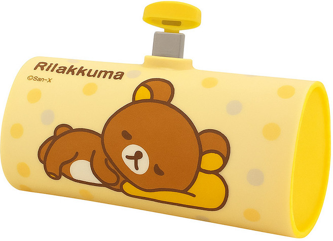 Rilakkuma 拉拉熊 PD快充 直插式口袋隨身行動電源 Type-C, PRL-115, 粉黃點點
