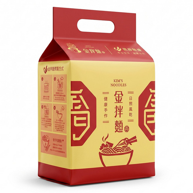 金拌麵 特製椒麻麵線, 440g, 1袋