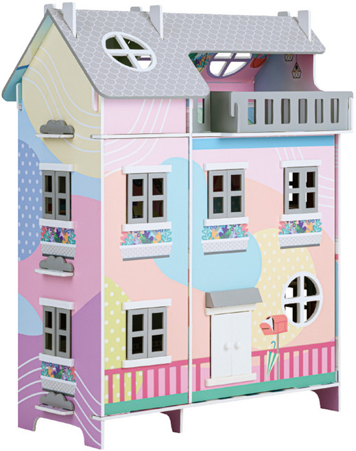 teamson kids 奇境日光室木製聲光豪華娃娃屋 附家具配件, 1組