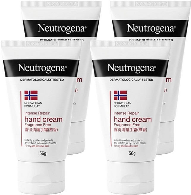 Neutrogena 台灣公司貨 護手霜 保濕彈潤配方, 56g, 4條