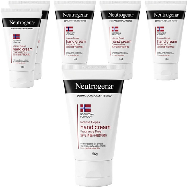 Neutrogena 台灣公司貨 護手霜 保濕彈潤配方, 56g, 6條
