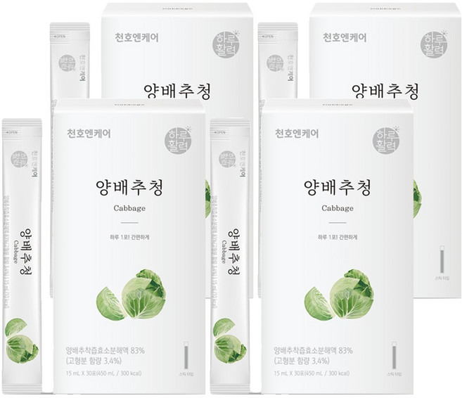 Haru Hwalyeok Chunho Ncare 高麗菜萃取隨身飲, 450ml, 4盒