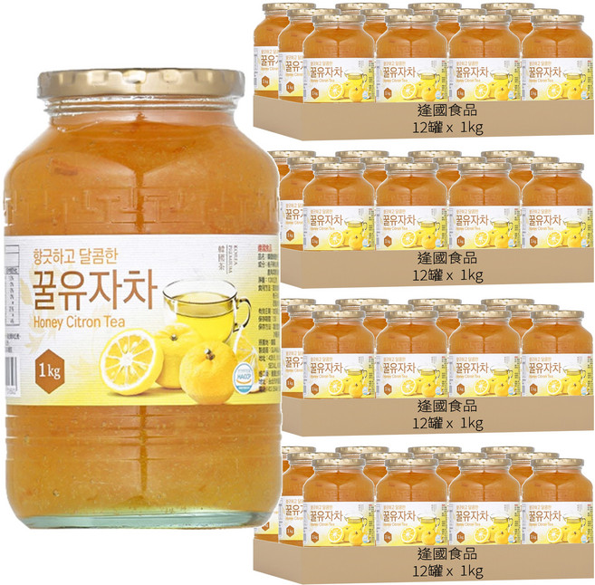 逢國食品 韓國蜂蜜檸檬茶, 1kg, 1入, 48罐