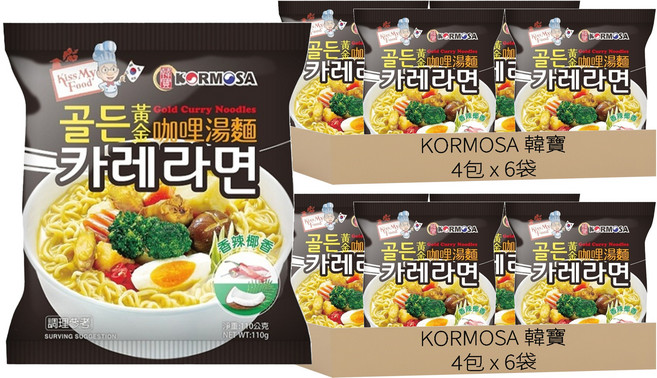 KORMOSA 韓寶 黃金咖哩湯麵 110g, 48包