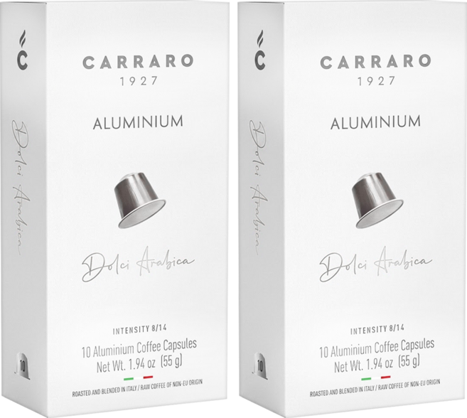 CARRARO 阿拉比卡 DOLCI ARABICA 咖啡膠囊 適用Nespresso Original 膠囊咖啡機, 5.5g, 10個, 2盒