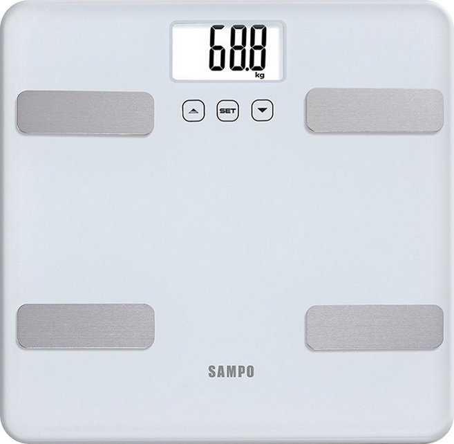 SAMPO 聲寶 健康管理體重計, 1個, BF-Z2307SL-W, 白色