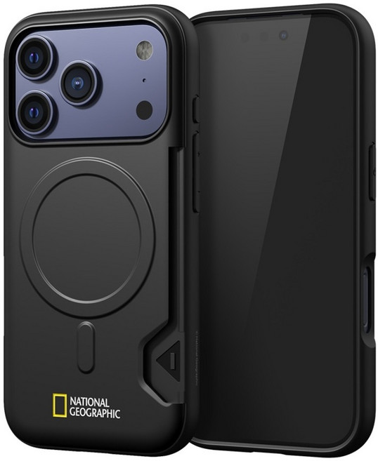 NATIONAL GEOGRAPHIC 國家地理 智慧型手機 保護殼 iPhone 17 Pro 磁吸 卡夾 防摔 MagSafe 黑色