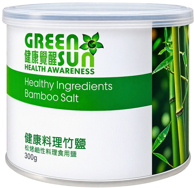GREEN SUN 綠太陽 健康料理竹鹽, 300g, 1罐