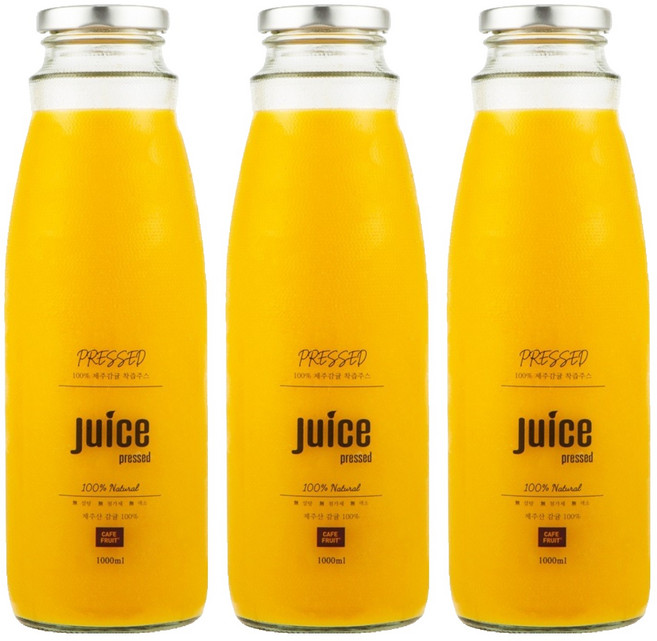 CAFE FRUIT濟州柑橘汁, 1L, 3瓶