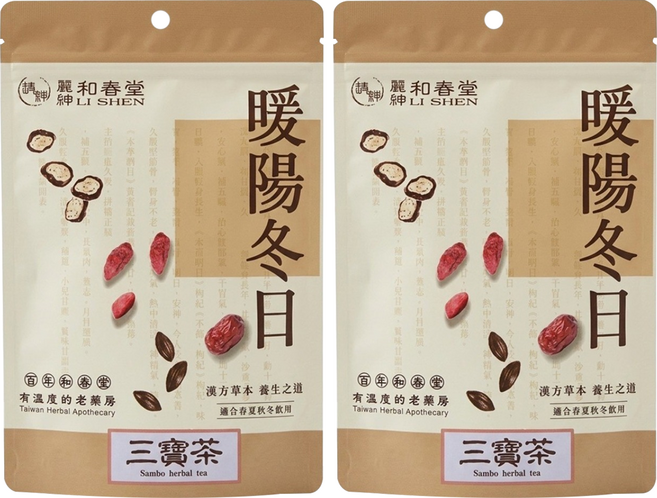 麗紳和春堂 三寶茶, 10包, 6g, 2袋