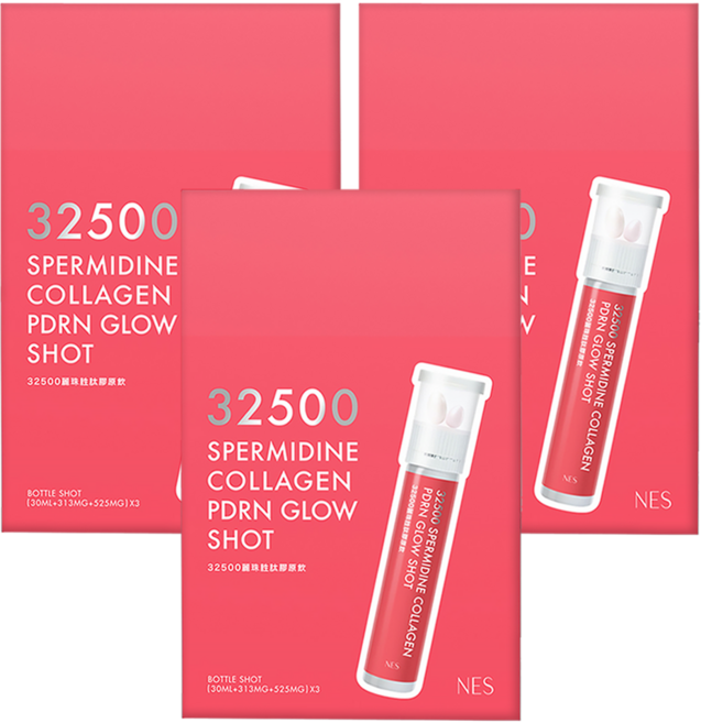 NES cosmetics 恩藝偲 32500麗珠胜肽膠原飲 雪白錠 + 澎亮錠 + 膠原飲 30ml, 3套, 3份