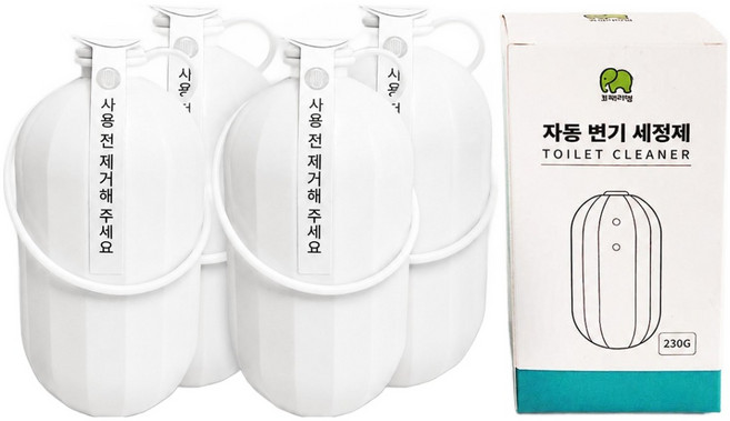 KOKIRI LIVING 自動馬桶清潔劑 白色 4個, 1套, 230g