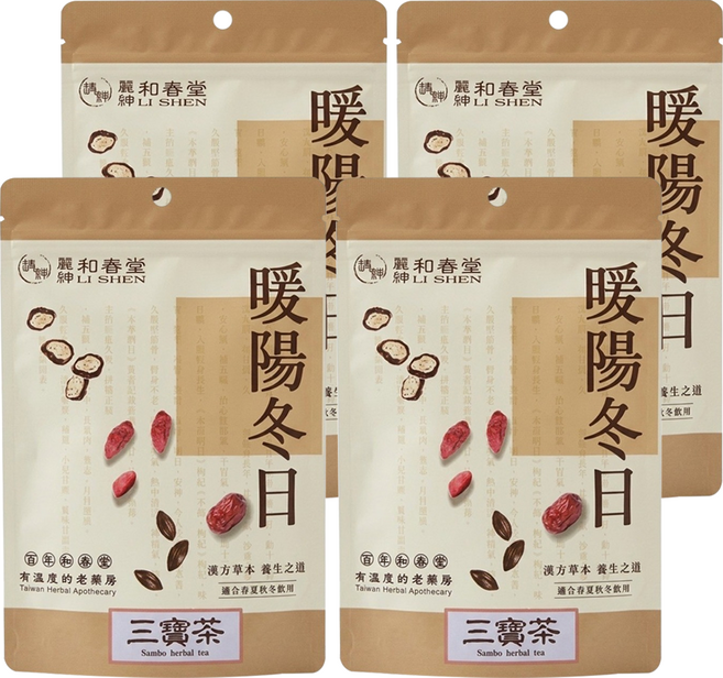 麗紳和春堂 三寶茶, 10包, 6g, 4袋