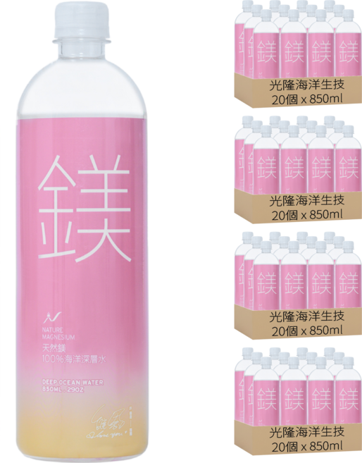 光隆海洋生技 天然鎂海洋深層水, 80個, 850ml