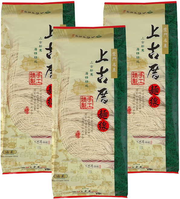 聖祖食品 上古厝海菜麵線 全素, 400g, 3包