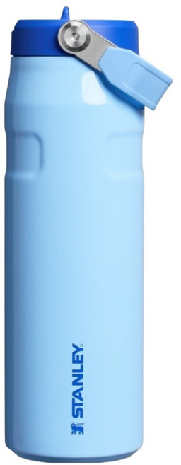 STANLEY 台灣公司貨 輕重力系列 IceFlow Aerolight摺疊吸管杯, 湖泊藍 Cornflower Gloss, 710ml, 1個