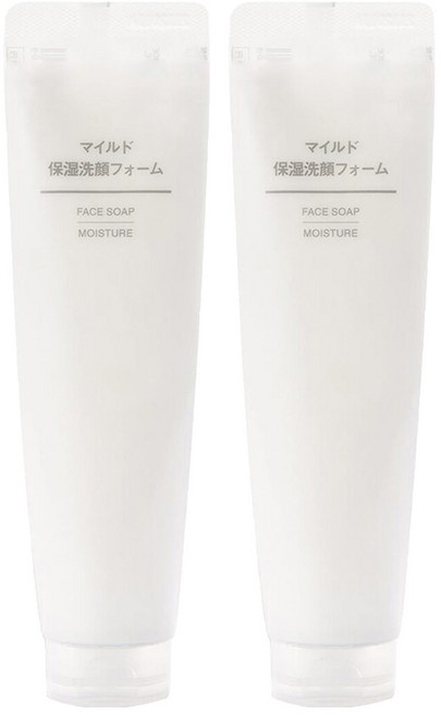 MUJI 無印良品 溫和保濕洗面乳, 100g, 2條