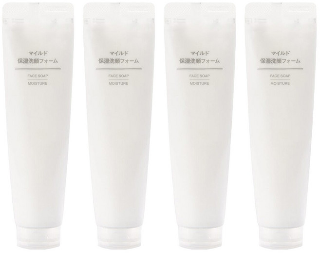 MUJI 無印良品 溫和保濕洗面乳, 100g, 4條