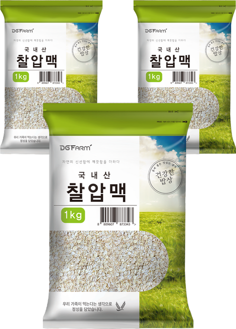DGFARM 韓國產糯麥, 1kg, 3個